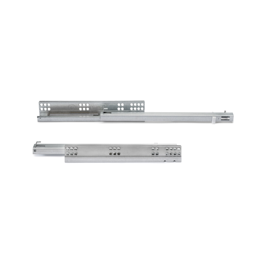 Satz Unterflurführungen Silver, Teilauszug, Push-to-Open Tiefe 440mm, Stahl, Verzinkt-Primary