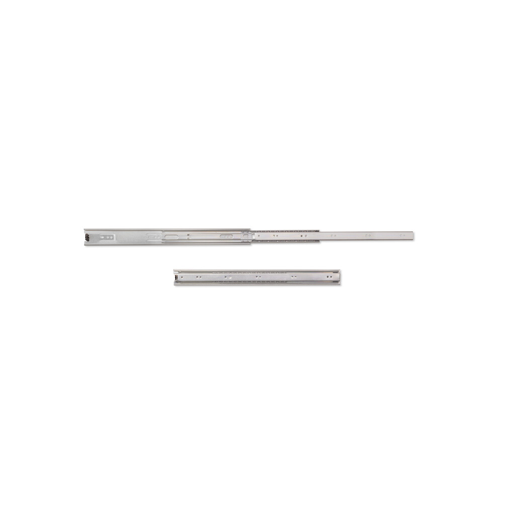 Jeu de coulisses à billes pour tiroir à sortie totale, hauteur 45mm, longueur 450mm, Acier, Zingué-Primary