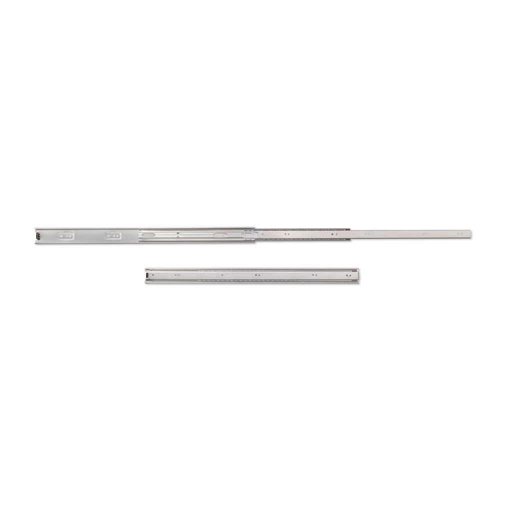 Satz kugelgelagerter Korpusschieneen für Schubladen mit Vollauszug, Höhe 45mm, Länge 600mm, Stahl, Verzinkt-Primary