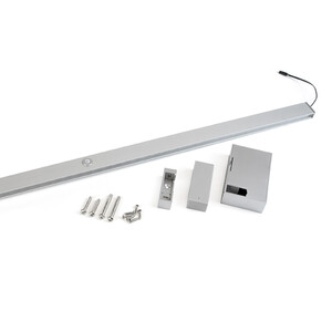 Var&atilde;o de roupeiro Castor com luz LED, bateria remov&iacute;vel e sensor de movimento, 558, Anodizado mate fotografia do produto