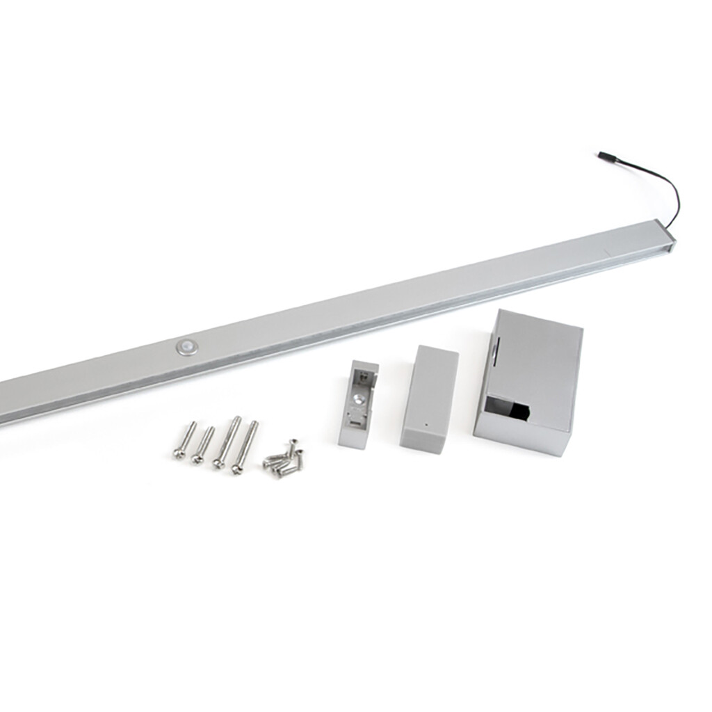 Varão de roupeiro Castor com luz LED, bateria removível e sensor de movimento, 558, Anodizado mate-Primary