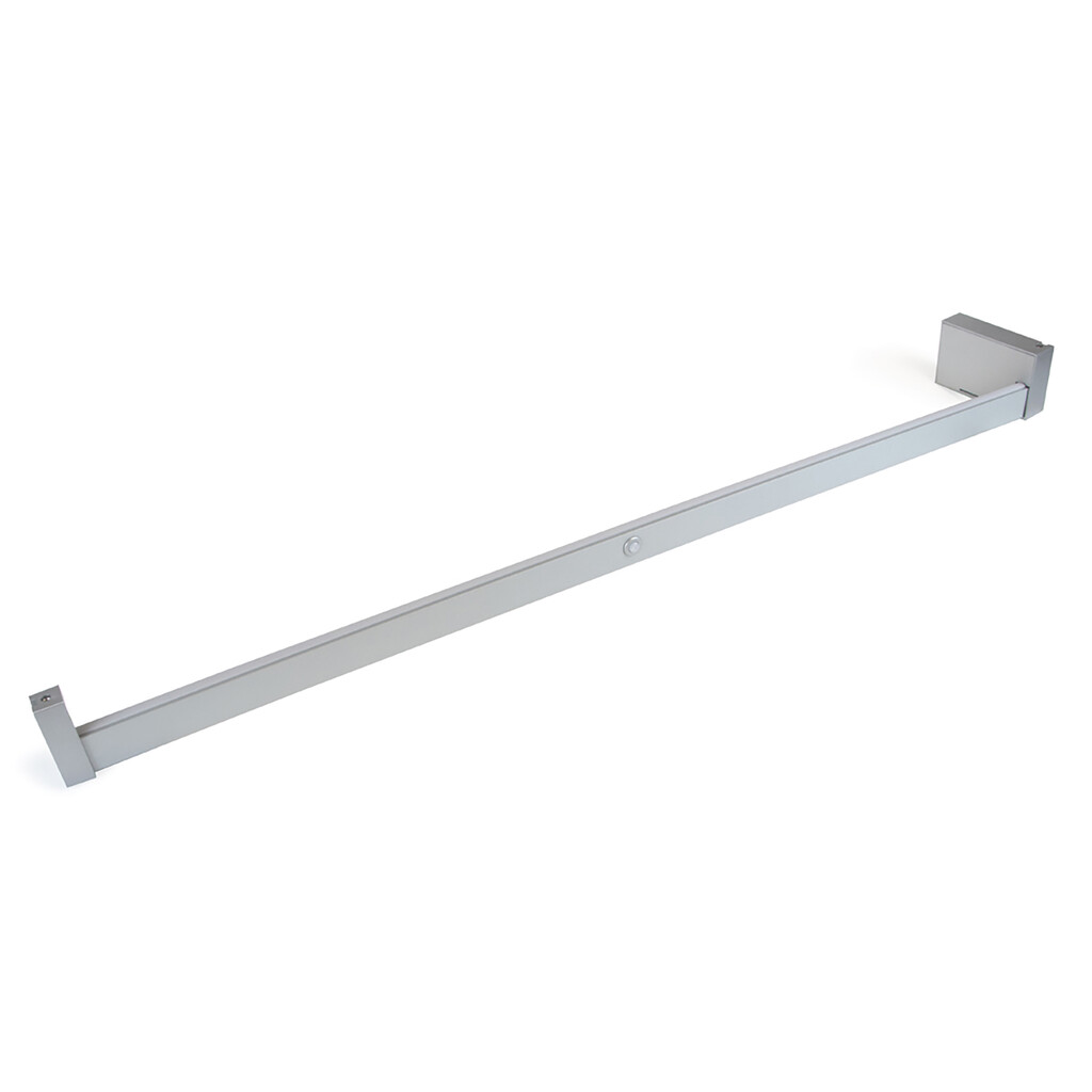 Castor LED wardrobe rail with pull-out battery and motion sensor, L1.158mm, Plastic and aluminium, Metallic grey-4