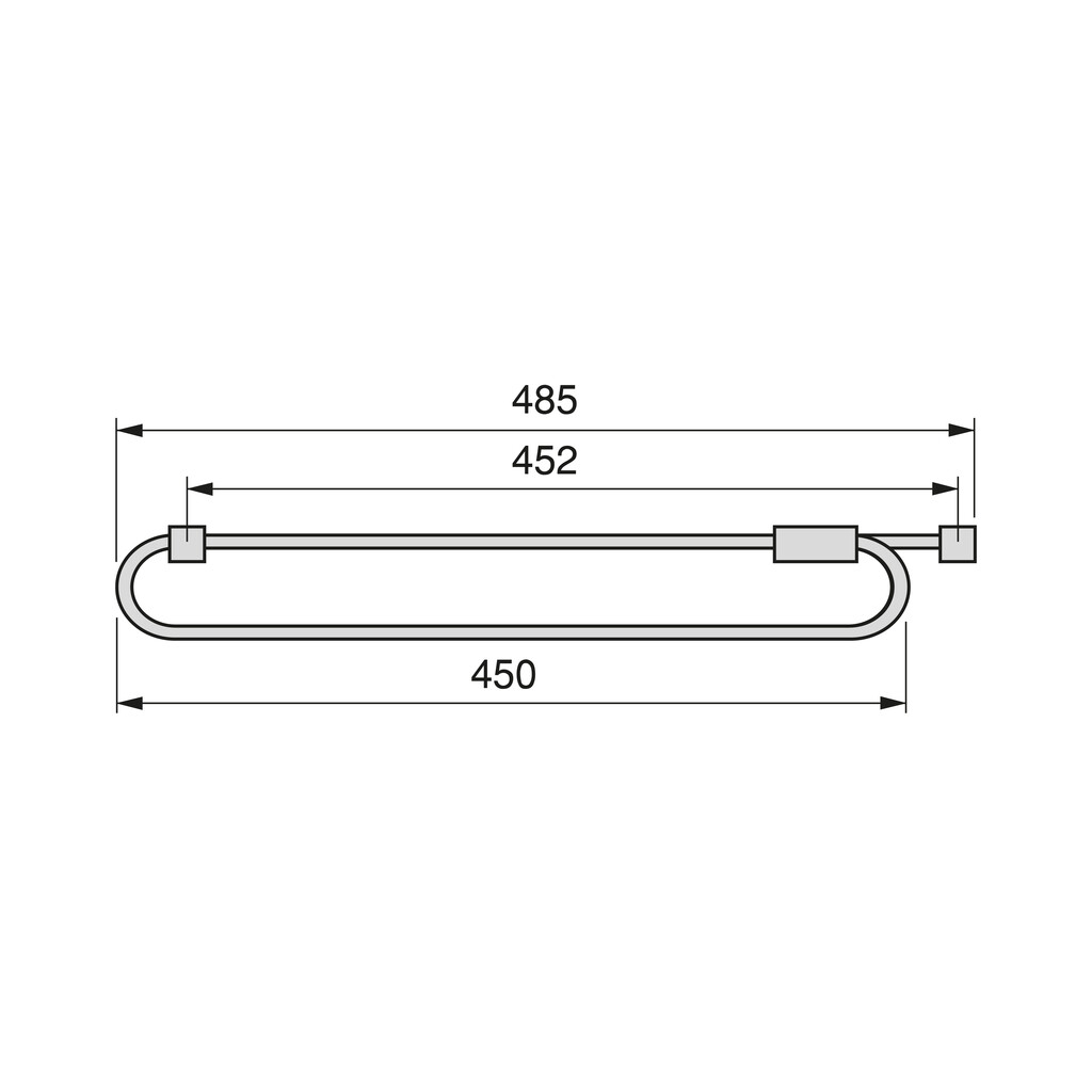Porte-vêtements extractible Self pour armoire, 450, Peint en aluminium, Acier et Plastique-1