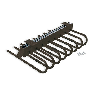 Porte-pantalons extractible, Droite, Peint en moka, Acier et Plastique. photo du produit