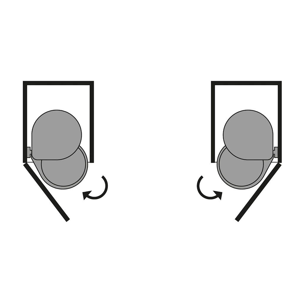 Contenedor de reciclaje para fijación a la puerta del mueble, 1 vaso extraíble de 13 litros, Plástico, Blanco-2