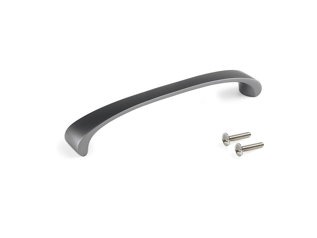 Lot of 20 furniture handles Kyoto, L174mm, 160mm interaxis, Zamak, Titanium-3