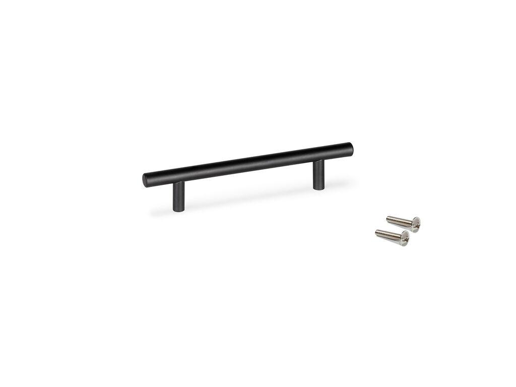 Lot of 20 furniture handles Miami, L336mm, 256mm interaxis, Stainless steel, Black painted-7