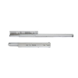 Pair of Concealed runners for drawers Silver, full extension, with soft closing (240-540), depth 240mm, Steel, Zinc plated product photo