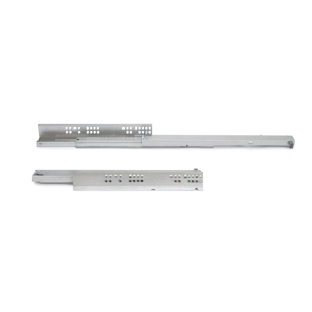 Set di guide a scomparsa Silver, estrazione totale, Chiusura soft (240-540), Profondità 490 mm, Acciaio, Zincato bianco-Primary