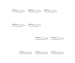 Satz von 10 Unterflurf&uuml;hrungenset Silver, Vollauszug, mit Schlie&szlig;automatik und Halterung, Tiefe 540mm, Stahl, Verzinkt Produktfoto