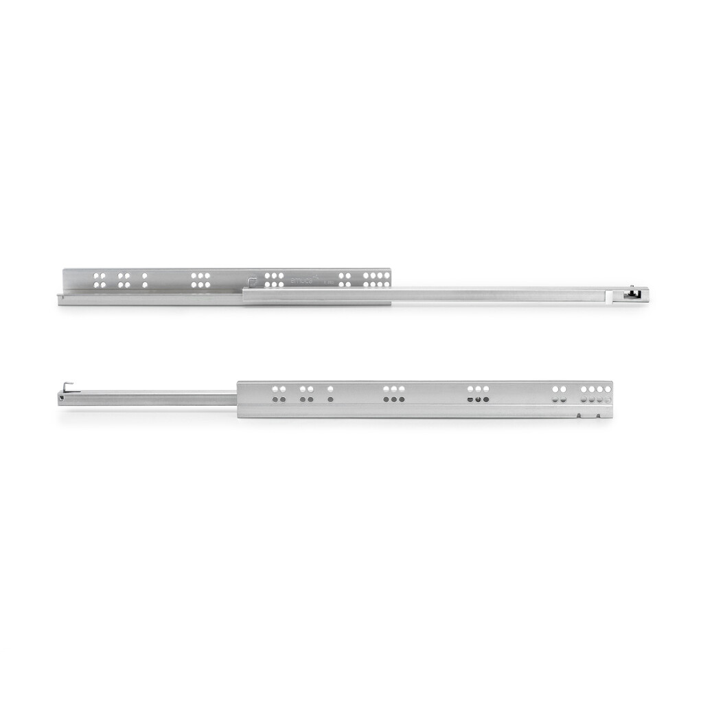 drawer slides Silver, partial-extension, with soft closing, depth 690mm, Right Hand, Steel, Zinc plated-4