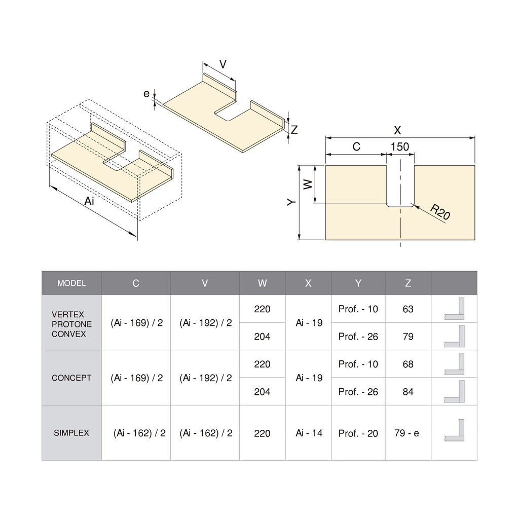 Salva sifón rectangular fino para cajón, Plástico, Gris-2