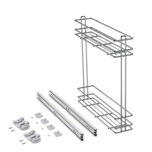 Botellero extra&iacute;ble SupraMax, m&oacute;dulo 150mm, Acero, Cromado foto del producto