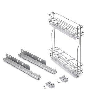 Side Bottle rack pull out with soft closing SupraMax, module 150mm, Steel, Chrome plated product photo