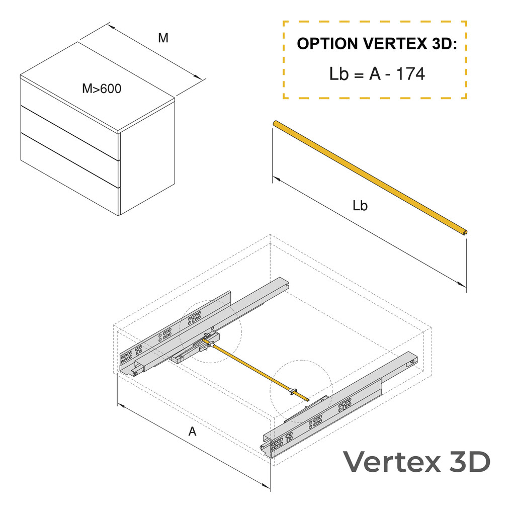 Sincroniser for Vertex runners with Push Sincro 2, Natural aluminium, Aluminium-1