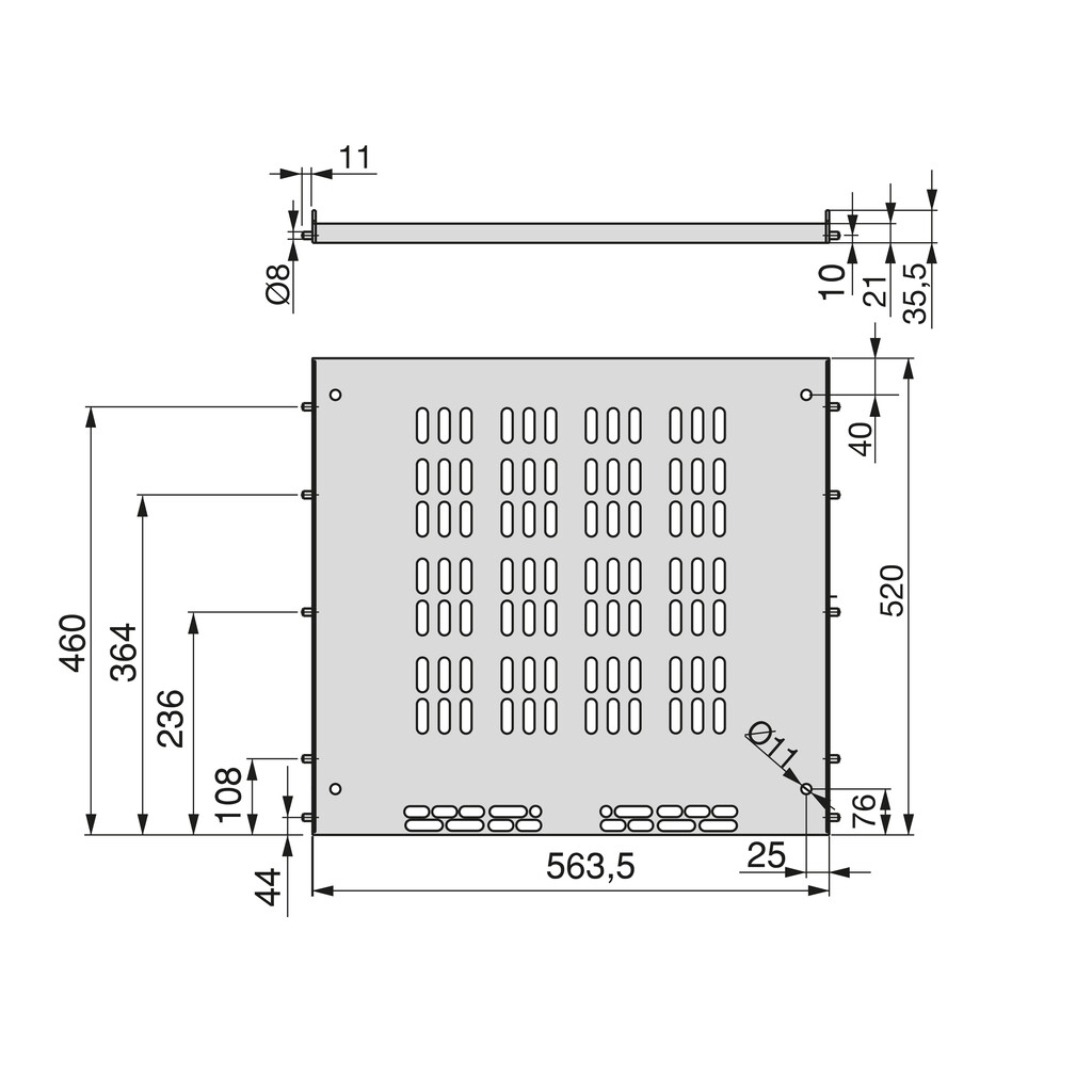Base ventilation Frigo pour réfrigérateurs intégrés, 18, Plastique noir, Plastique-1