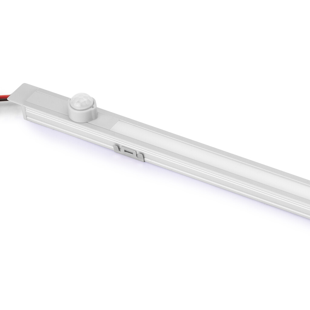 Kit de dos luminarias LED para empotrar Pyxis de armario, Longitud 2.9m, Luz blanca cálida 2.700K, Sensor de movimiento, Convertidor Smart 60W (24V DC), Aluminio y Plástico, Anodizado mate-11