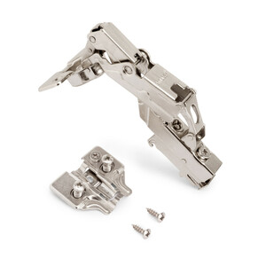 Kit inset hinge 165º X91 with soft close and plate product photo