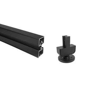 Kit struttura modulare Zero Twin con ferramenta e profili per il montaggio a pavimento e a soffitto con dispositivo di livellamento circolare foto del prodotto