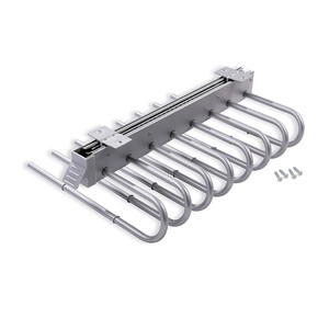 Pull-out trouser rack, Right, Silver painted, Steel and Plastic product photo