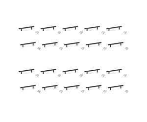 Lot of 20 furniture handles Miami, L336mm, 256mm interaxis, Stainless steel, Black painted product photo