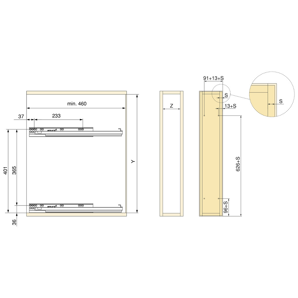 SupraMax uitschuifbaar flessenrek SupraMax met zachte sluiting, module 150 mm, Staal, Verchroomd-3