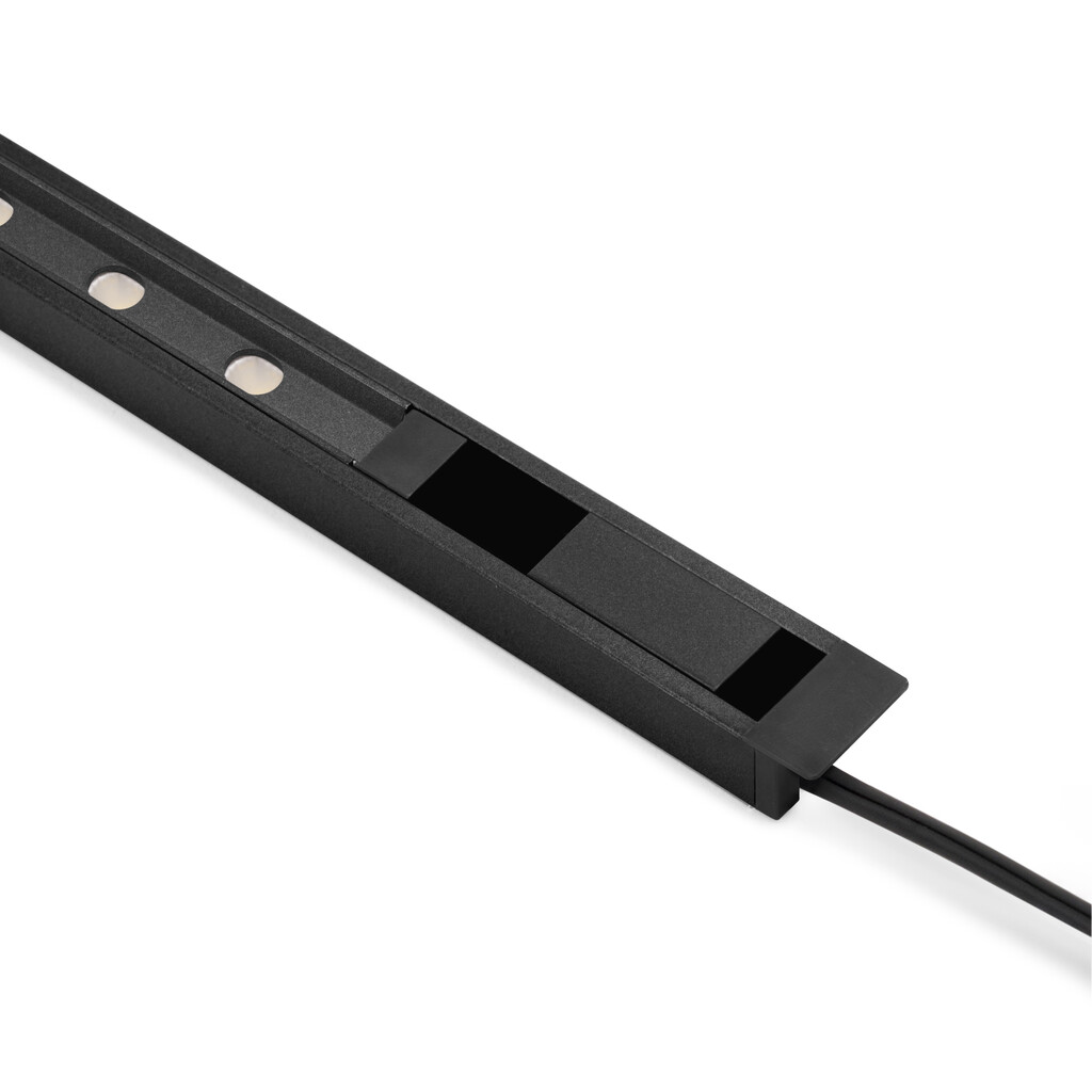 Luminaire LED Multidot pour rail électrique Diwo (24V DC), longueur 310mm, Blanc chaud 2.700K, Aluminium et Plastique, Anodisé noir-6