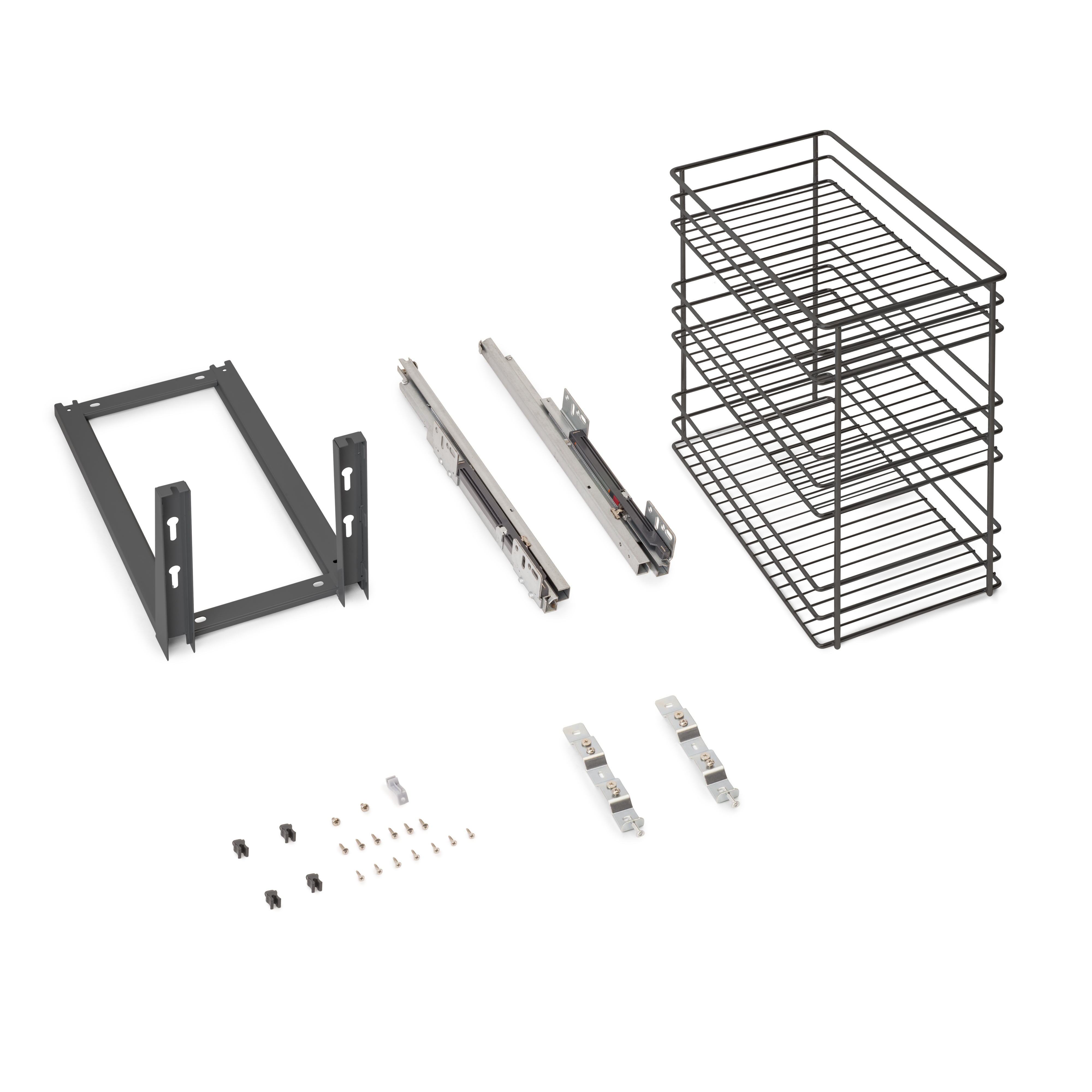 Image of Carrello estraibile Titane con fissaggio inferiore con chiusura soft