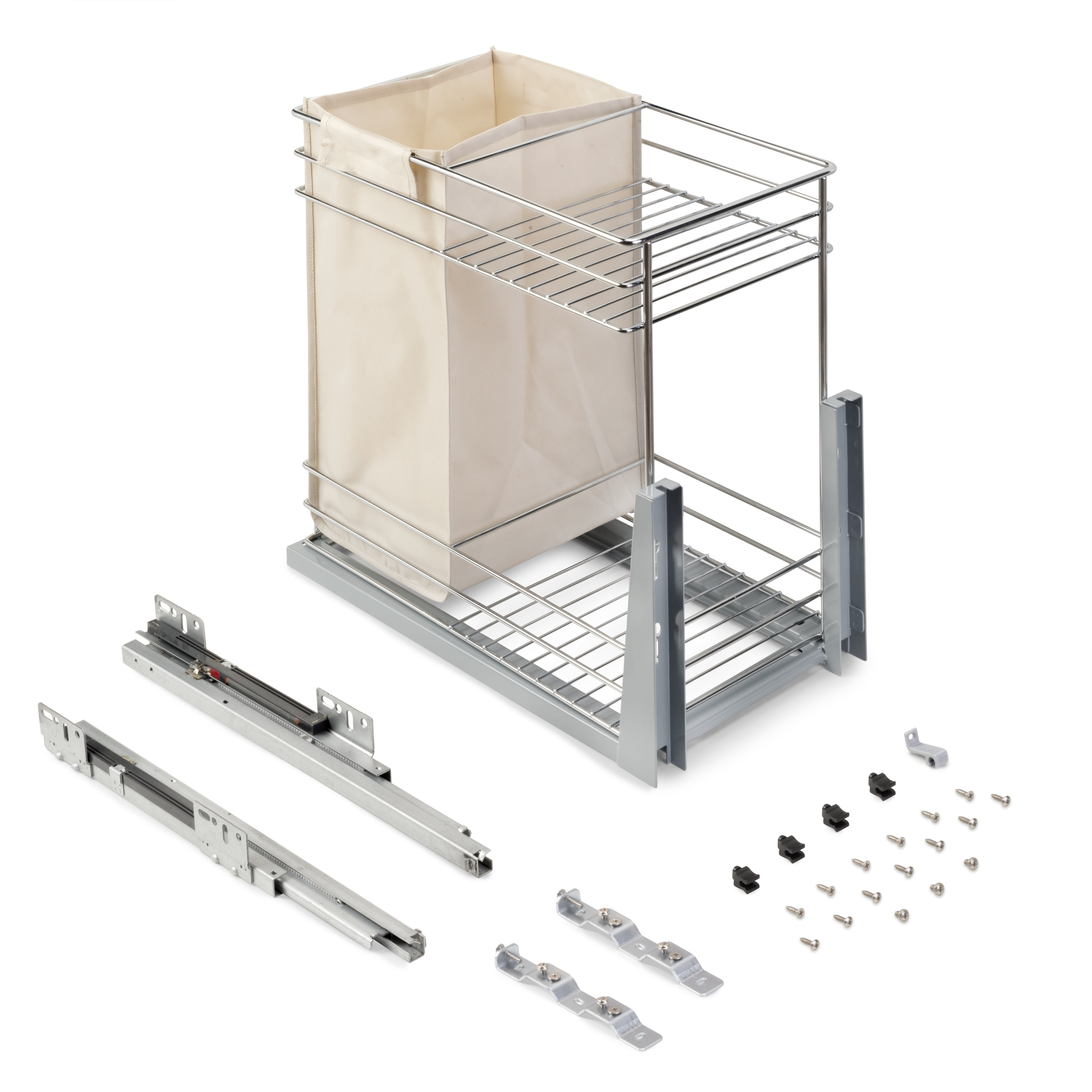 Image of Carrello estraibile con cestelli e carrello del pane Supra con fissaggio inferiore con chiusura soft