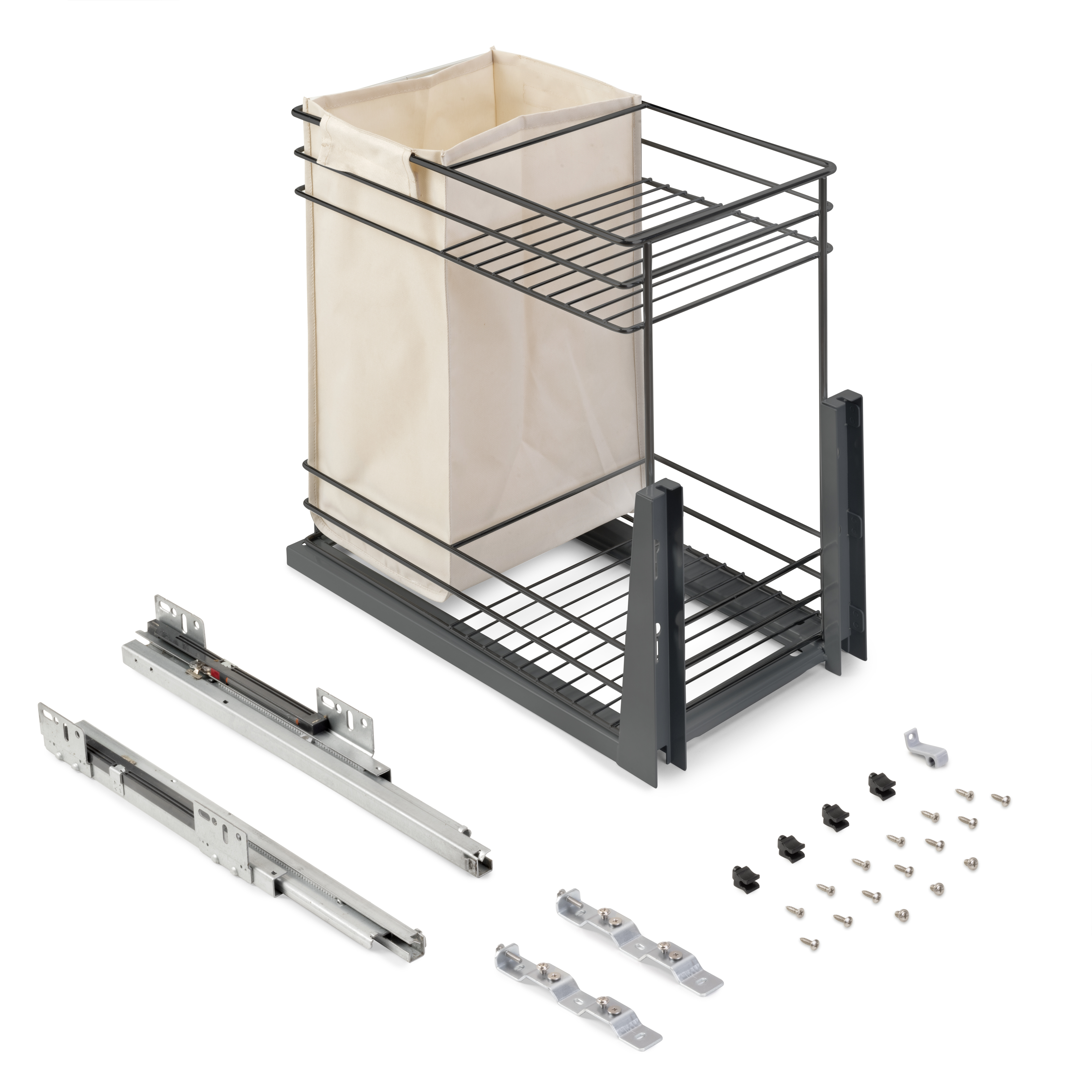 Image of Carrello estraibile con cestelli e carrello del pane Titane con fissaggio inferiore con chiusura soft