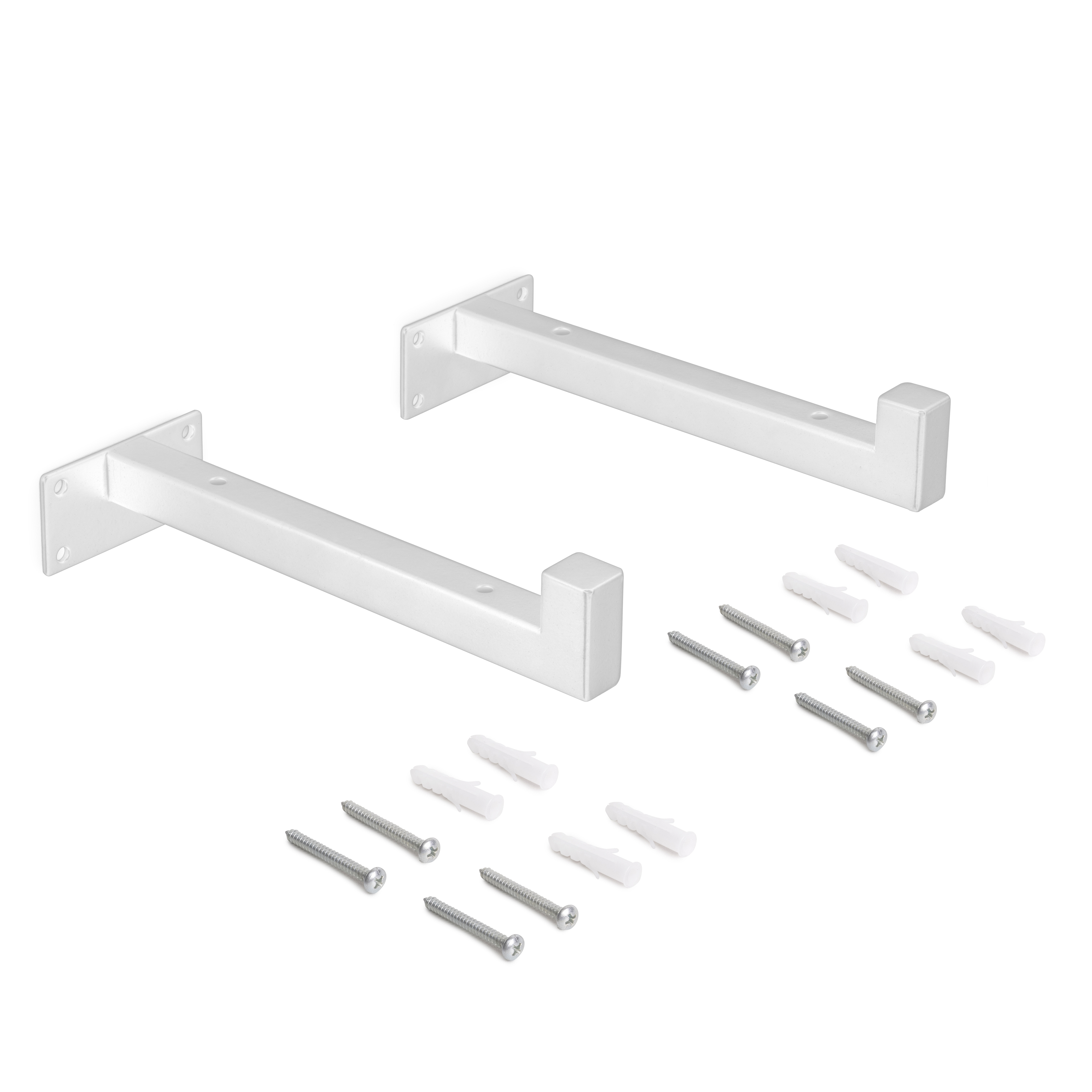 Set di supporti per mensole in legno Shelf dritto con tubo quadro
