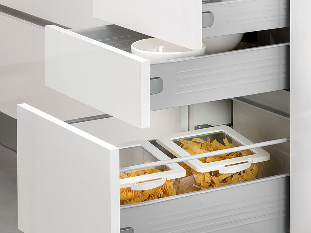 Lot of 10 Ultrabox kitchen drawers, height 118mm, depth 350mm, Steel, Metallic Grey-4