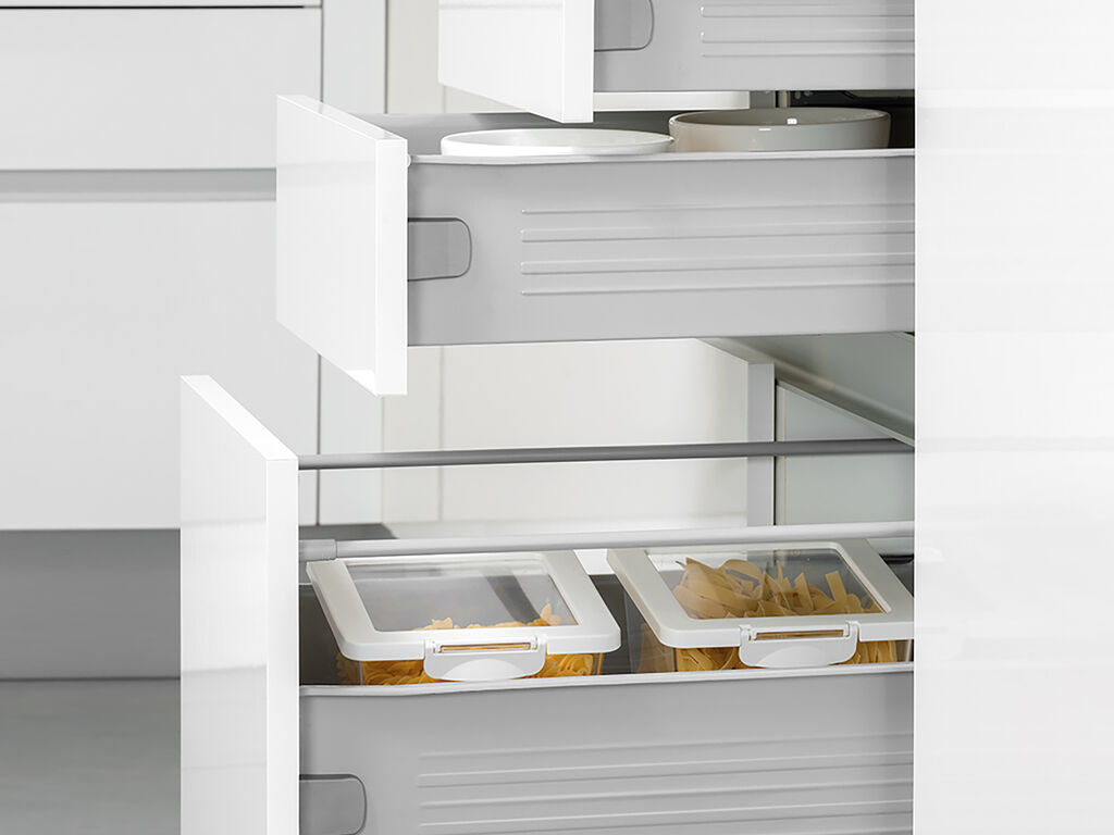 Lot of 10 Ultrabox kitchen drawers, height 118mm, depth 350mm, Steel, Metallic Grey-3