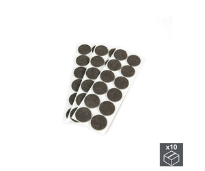 Lot of 360 circular Felt adhesive pads for furniture, diameter 40mm, Fibre, Plastic Brown product photo