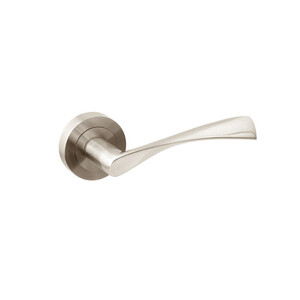 Klinken van aluminium Twist met rozet D.50 mm voor binnendeuren. Produktfoto