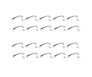 Lot von 20 M&ouml;belgriffe Kyoto, L142mm, 128mm Achsenabstand, Zamak, Nickel satiniert Produktfoto