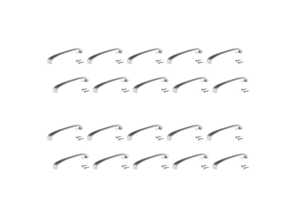 Lot von 20 Möbelgriffe Kyoto, L174mm, 160mm Achsenabstand, Zamak, Nickel satiniert-Primary