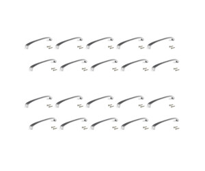 Lot of 20 furniture handles Kyoto, L174mm, 160mm interaxis, Zamak, Satin finished nicke product photo