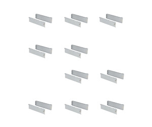 Lote de 10 cajones de cocina Ultrabox, altura 150mm, profundidad 350mm, Acero, Gris metalizado foto del producto