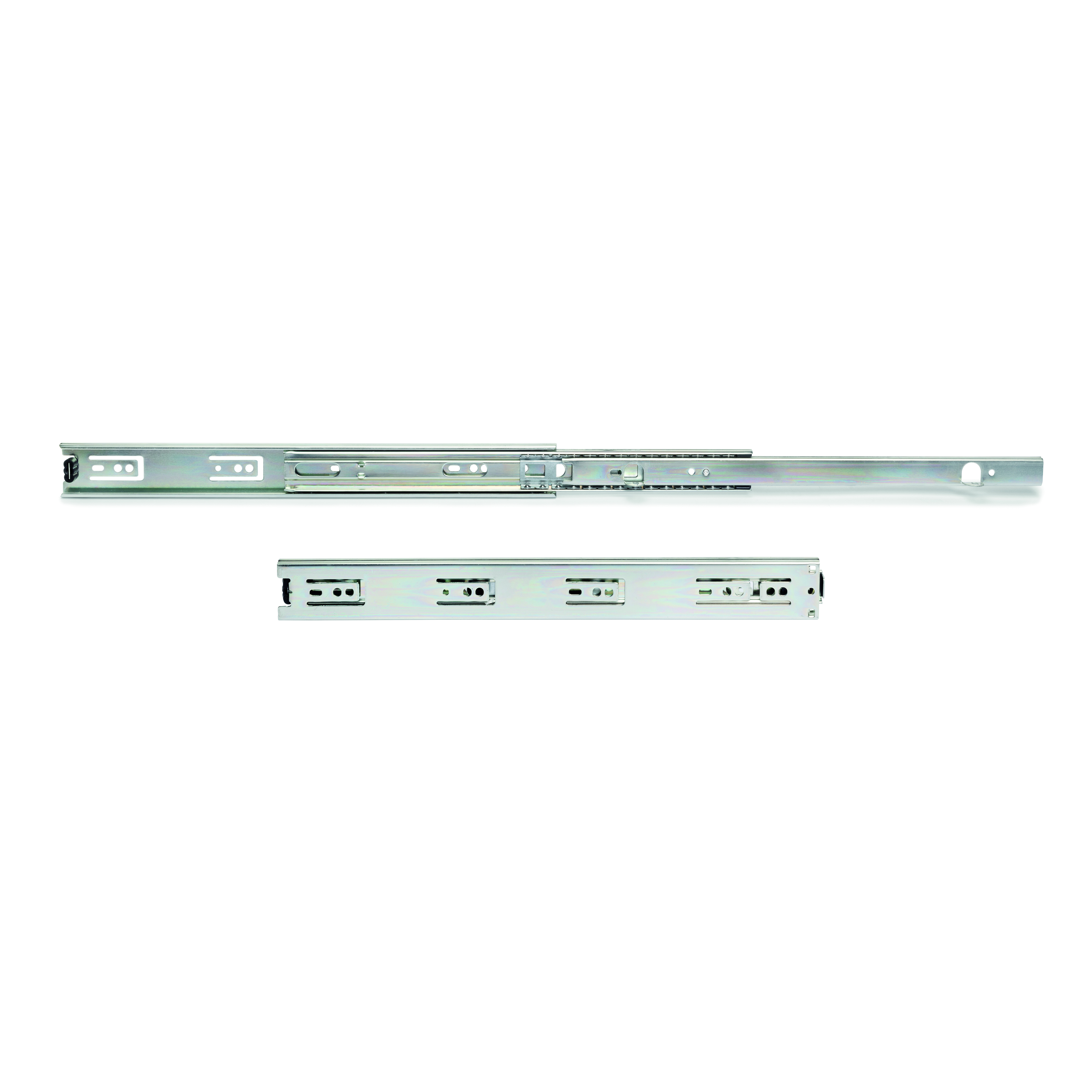 Guide a sfere per cassetti con estrazione totale con squadra, altezza 45 mm
