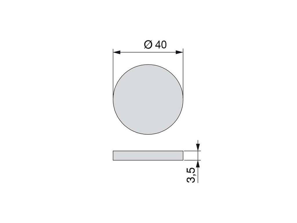 Lot of 360 circular Felt adhesive pads for furniture, diameter 40mm, Fibre, Plastic Brown-1