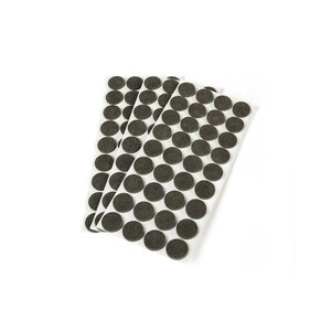 Lot of 108 circular Felt adhesive pads for furniture, diameter 24mm, Fibre, Plastic Brown product photo