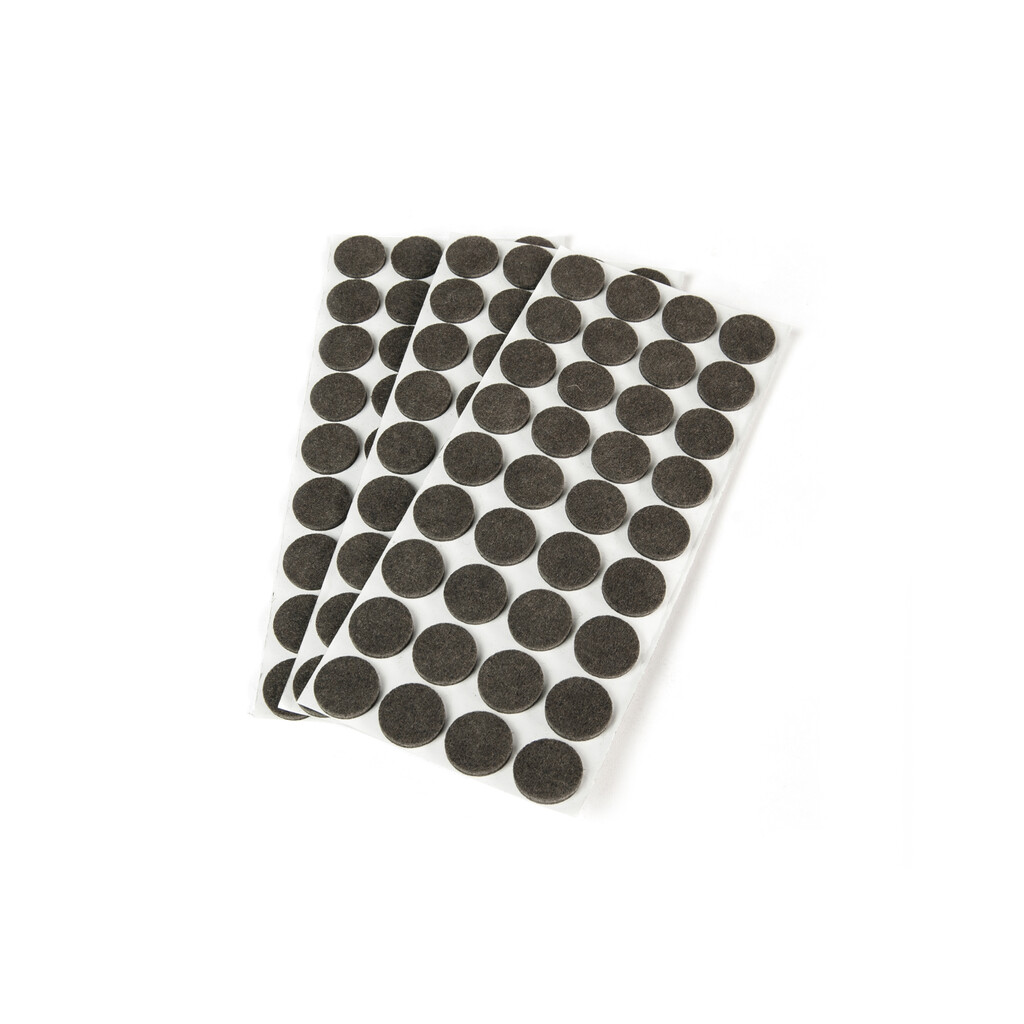 Lot von 108 runde Klebepads für Möbel, Durchmesser 24mm, Faser, Kunststoff braun-Primary