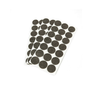 Lot of 63 circular Felt adhesive pads for furniture, diameter 30mm, Fibre, Plastic Brown product photo