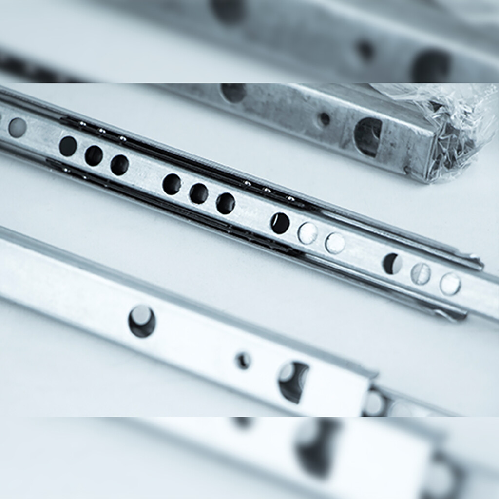 Lote de 5 juegos de guías para cajones, de bolas, altura 17mm, profundidad 342mm, extracción parcial, Cincado-4