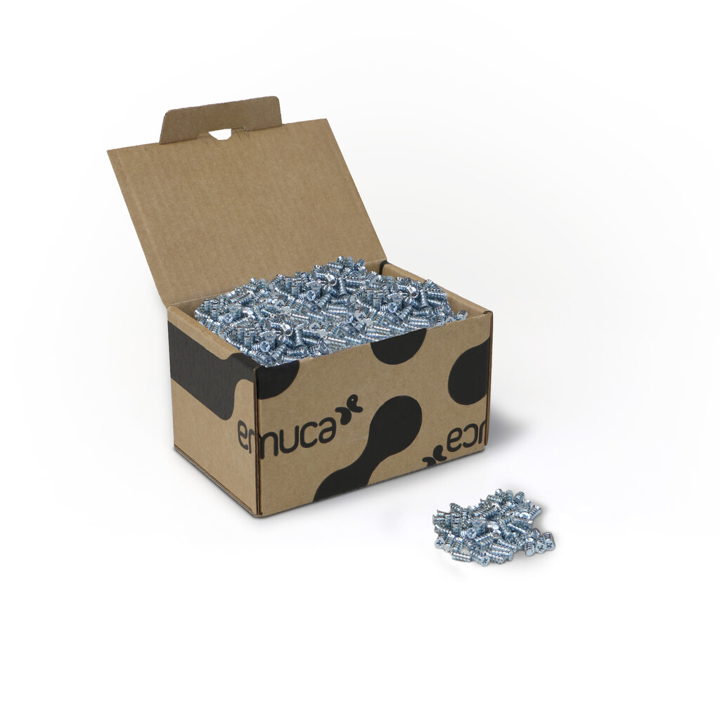 Lot of 500 screws, flat head Pozidrive, diametre 6.2mm, 13mm, Euro, Steel, Zinc Plated-Primary