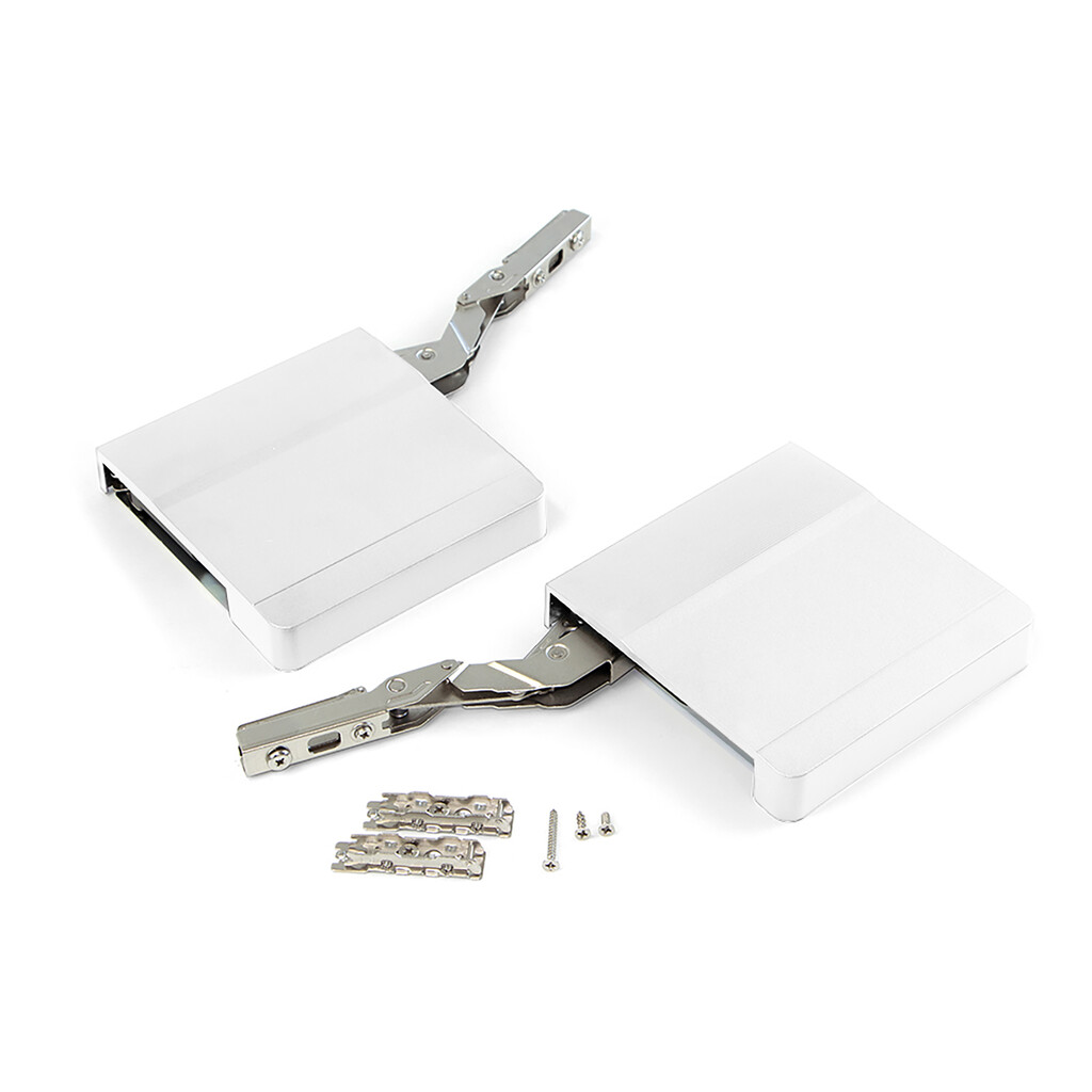 Jeu de compas de porte relevable Agile, 580 - 1250, acier et plastique, blanc-Primary