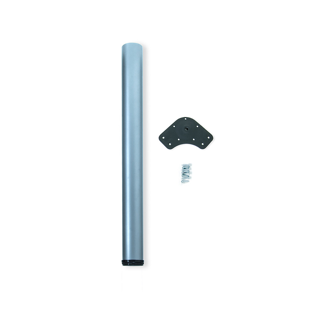 Pied de table, diamètre 60mm, H 870mm, Acier, Peint en aluminium-Primary