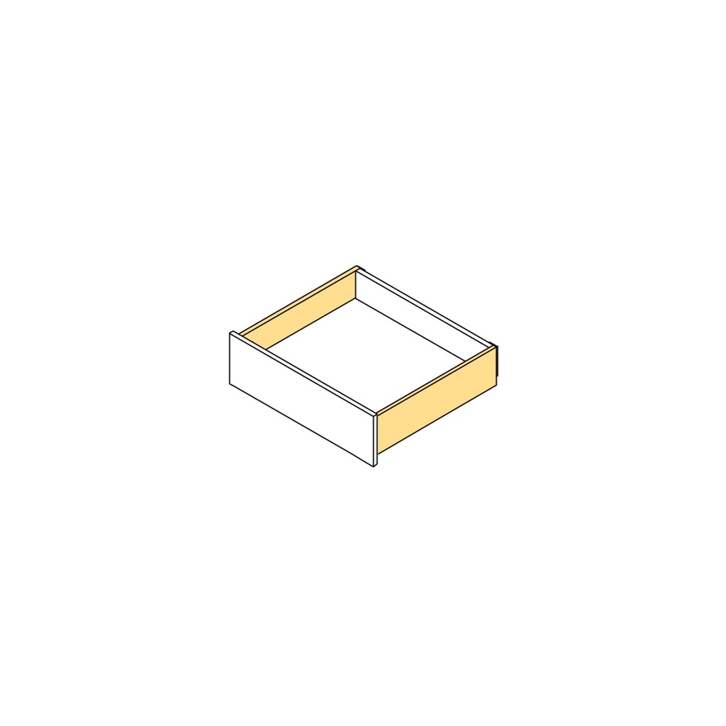 External drawer Concept 30kg height 138mm, depth 500mm, Steel, White painted-2