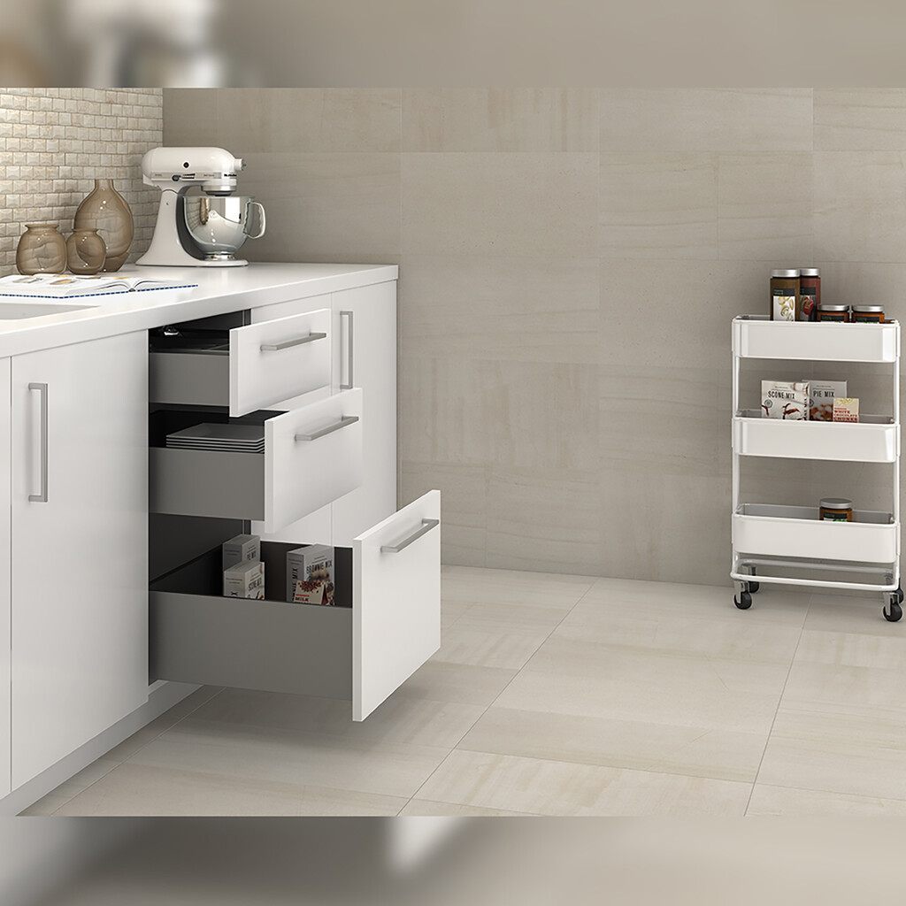 Tiroir extérieur Concept 30kg hauteur 138mm, profondeur 450mm, Acier, Gris antracite-4